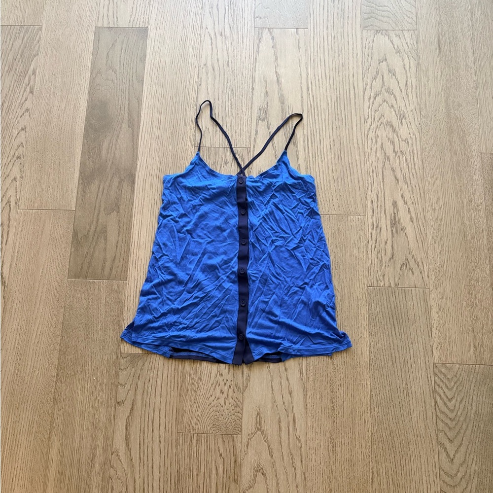 Bella Luxx Royal Blue Button-Front Camisole